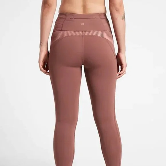Athleta x Allyson Felix Leggings Small Mauve Pink Legend High Rise Limited - Picture 6 of 16
